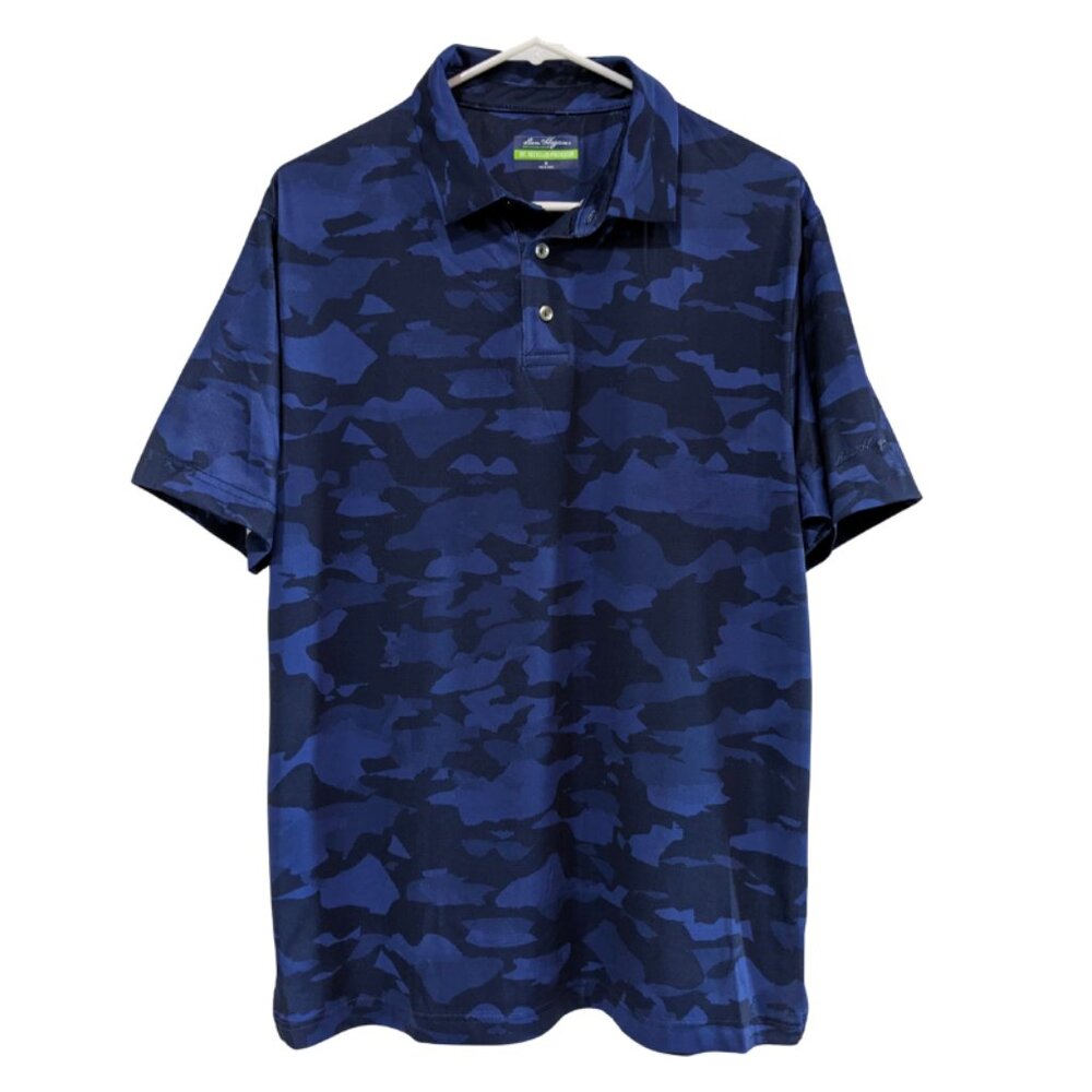 Ben Hogan Performance Men's Golf Polo Shirt, Size Medium, Blue Camoflauge